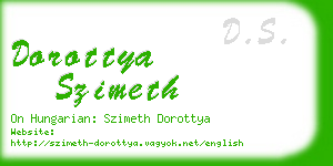 dorottya szimeth business card